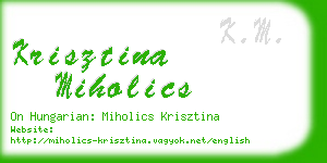krisztina miholics business card